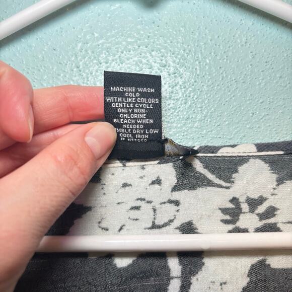 Women's Robert Louis Gray Floral Tunic Top 1X - Picture 5 of 8